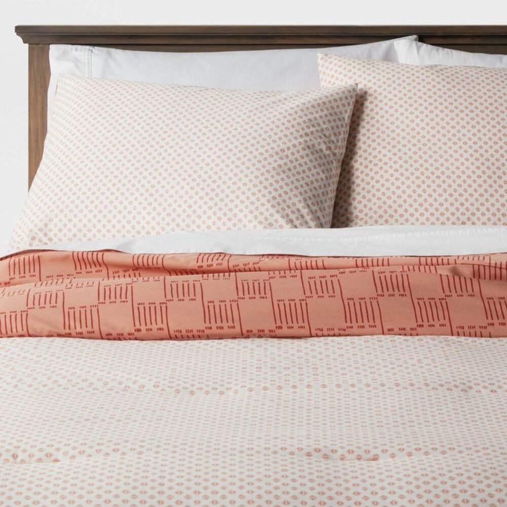 Threshold Comforter Set Boho Reversible Lightweight OEKO-TEX Bronze King